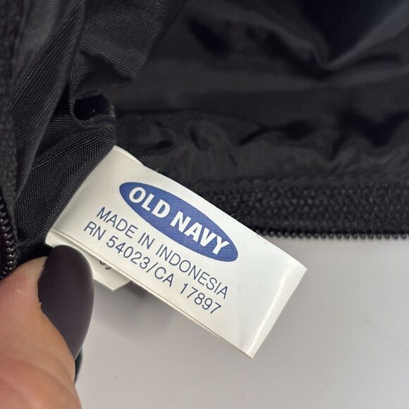 Old Navy Vintage Y2K Shoulder Bag Mini Baguette Purse NWT 2002 Canvas Black - Picture 8 of 9